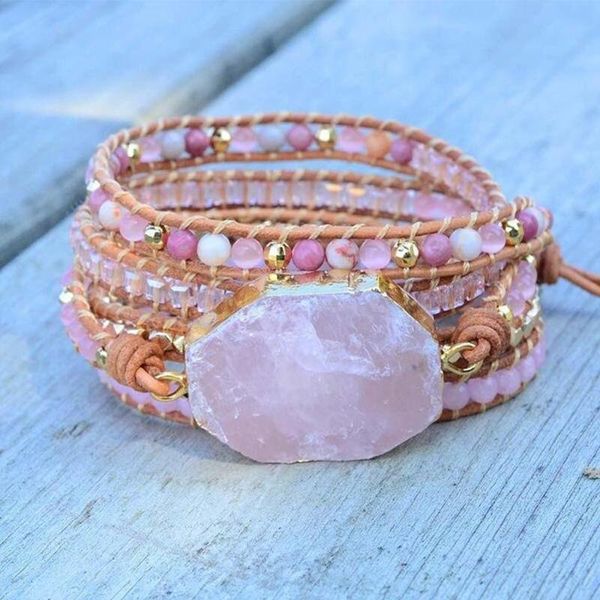 tennis romantic rose wrap bracelet for women handmade braided pink opal rhodochrosite beads boho bracelets luxury jewelry drop, Golden;silver
tennis romantic rose wrap bracelet for women handmade braided pink opal rhodochrosite beads boho bracelets luxury jewelry drop, Golden;silver