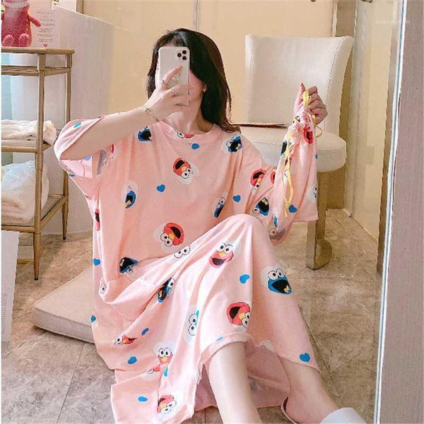 women's sleepwear nightdress female summer loose casual cartoon plus fat short-sleeved nightwear fashion net red pijamas1, Black;red
women's sleepwear nightdress female summer loose casual cartoon plus fat short-sleeved nightwear fashion net red pijamas1, Black;red