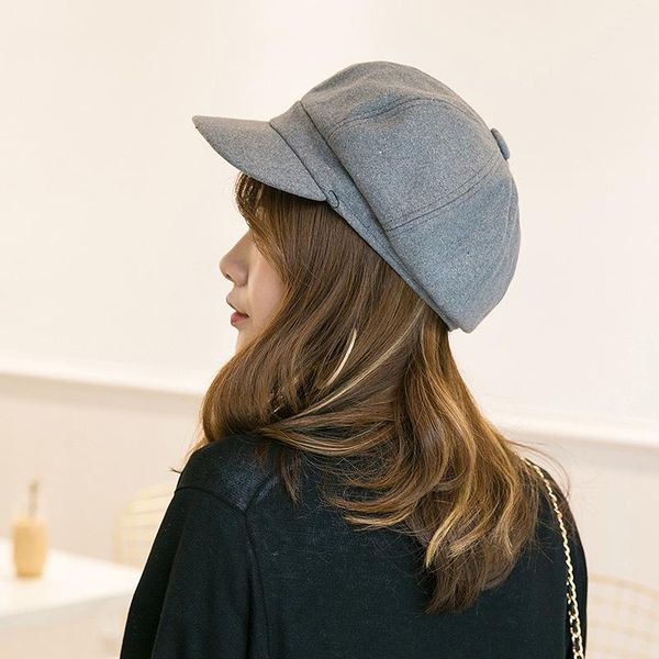 stingy brim hats autumn winter for women octagonal caps ladies casual woolen hat beret cap hr122306, Blue;gray
stingy brim hats autumn winter for women octagonal caps ladies casual woolen hat beret cap hr122306, Blue;gray