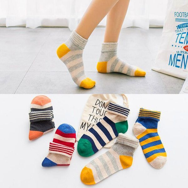 5 pairs autumn winter cute candy color striped cotton casual woman girls warm short socks comfortable female socks1, Black;white
5 pairs autumn winter cute candy color striped cotton casual woman girls warm short socks comfortable female socks1, Black;white
