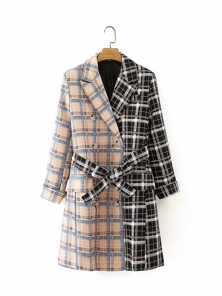 2021 new american women's wholesale spring and autumn color matching belt double breasted windbreaker suit skirt uguo, Black;brown
2021 new american women's wholesale spring and autumn color matching belt double breasted windbreaker suit skirt uguo, Black;brown