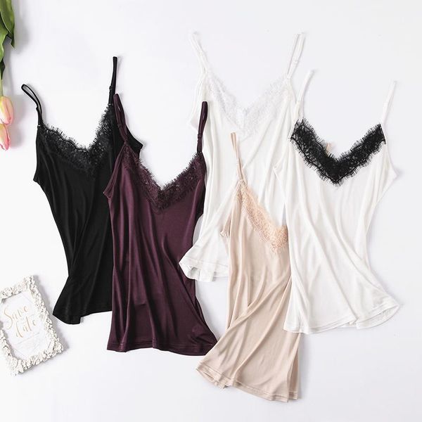camisoles for women undershirt ladies singlet femme underwear lingeri tank summer natural real silk camis halter1, Black;white
camisoles for women undershirt ladies singlet femme underwear lingeri tank summer natural real silk camis halter1, Black;white