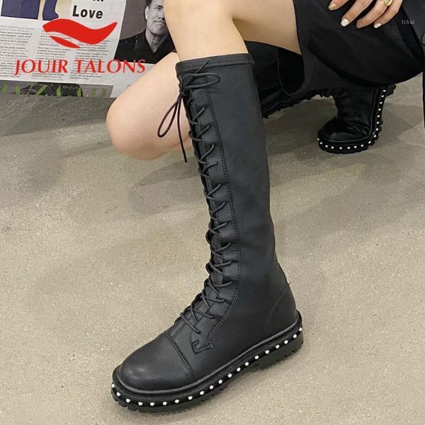 boots jouir talons rivet ladies round toe lace-up mid-calf solid low heels female shoes1, Black
boots jouir talons rivet ladies round toe lace-up mid-calf solid low heels female shoes1, Black