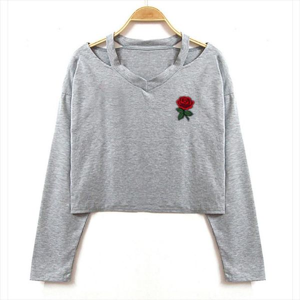 womens t shirts tunic kawaii fashion v neck long sleeve t shirt female ulzzang harajuku loose casual short tee rose print, White
womens t shirts tunic kawaii fashion v neck long sleeve t shirt female ulzzang harajuku loose casual short tee rose print, White
