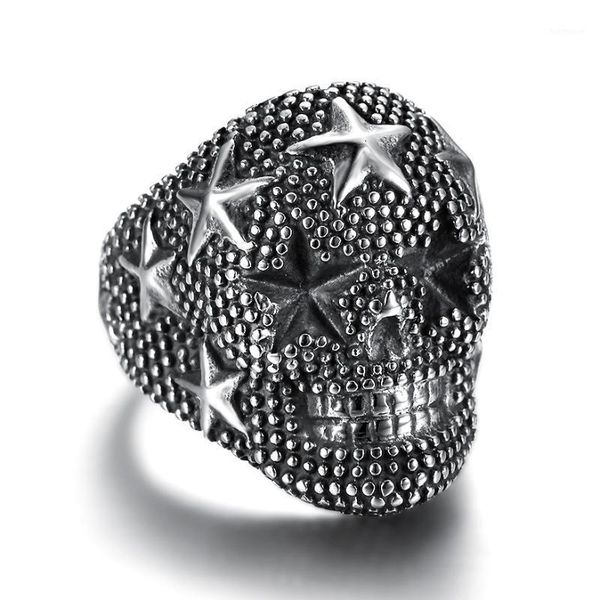 retro male hollow hip-hop ring stainless steel punk spotted star skull ring ghost head fine jewelry1, Golden;silver
retro male hollow hip-hop ring stainless steel punk spotted star skull ring ghost head fine jewelry1, Golden;silver