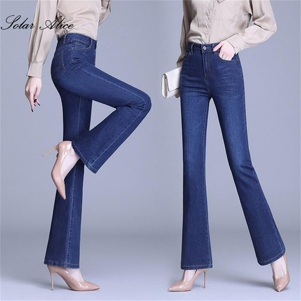 2020 women's autumn and winter new high waist bootcut jeans slim stretch plus size casual pants, Blue
2020 women's autumn and winter new high waist bootcut jeans slim stretch plus size casual pants, Blue