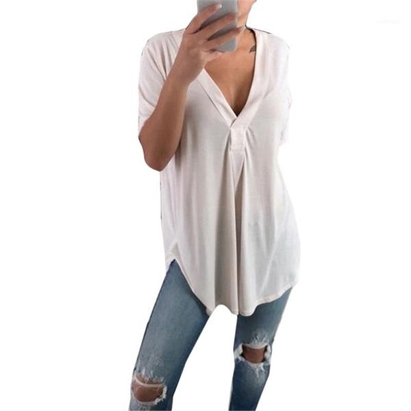 women's blouses & shirts 2021 summer vintage women blouse shirt solid v-neck loose short sleeve female tunic casual plus size mujer1, White
women's blouses & shirts 2021 summer vintage women blouse shirt solid v-neck loose short sleeve female tunic casual plus size mujer1, White