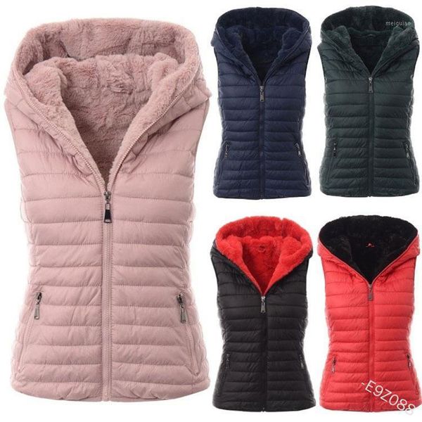 women vests 2020 autumn and winter slim zippered vest lady solid color hooded vest thick warm coats & jackets1, Black;white
women vests 2020 autumn and winter slim zippered vest lady solid color hooded vest thick warm coats & jackets1, Black;white