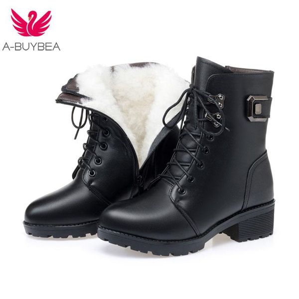 boots 2021 winter genuine leather warm plush wool fashion comfort non-slip women snow shoes large size, Black
boots 2021 winter genuine leather warm plush wool fashion comfort non-slip women snow shoes large size, Black