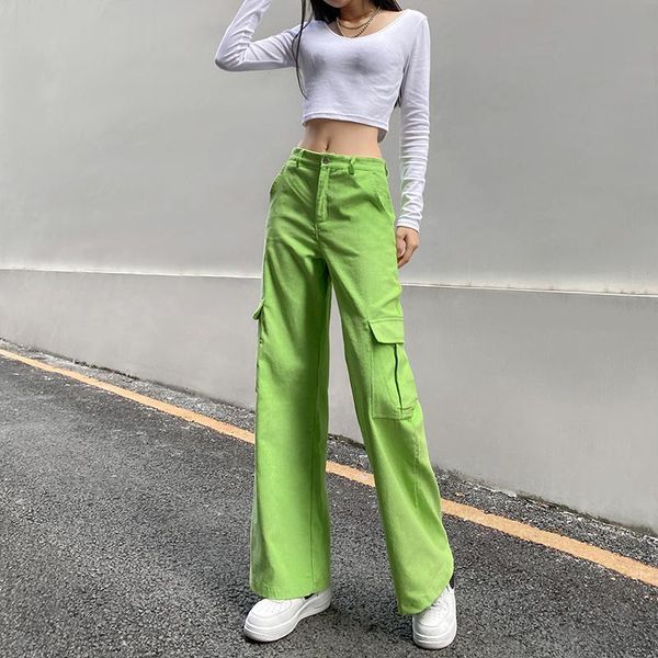 corduroy straight cargo pants high waist solid color pocket loose casual trousers women bottoms pants, Black;white
corduroy straight cargo pants high waist solid color pocket loose casual trousers women bottoms pants, Black;white
