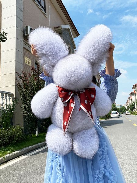 oversized long-eared plush rabbit doll cute fox fur rabbit doll real fur children toy girl gifts q0113
oversized long-eared plush rabbit doll cute fox fur rabbit doll real fur children toy girl gifts q0113