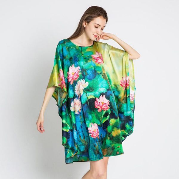 women's sleepwear ladies 100% silk night dress bat sleeve nighties o-neck nightwear for women nightgown plus size nightdress sleepwear1, Black;red
women's sleepwear ladies 100% silk night dress bat sleeve nighties o-neck nightwear for women nightgown plus size nightdress sleepwear1, Black;red