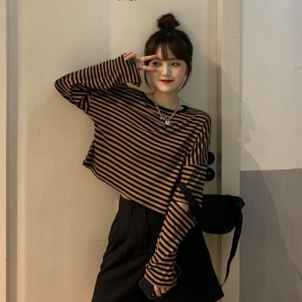 i4j5s 2020 style autumn net red stripe upper garment loose korean new hollow women long sleeve jacket short jacketjacket short jackett-shirt, White
i4j5s 2020 style autumn net red stripe upper garment loose korean new hollow women long sleeve jacket short jacketjacket short jackett-shirt, White