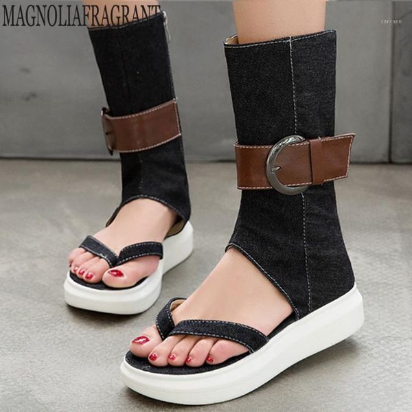 new women's sandals summer fashion high-barrel platform women shoes non-slip roman sandals sandalias de verano para mujer hy3311, Black