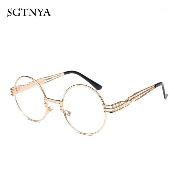 sunglasses sgtnya steampunk style round frame fashion metal trend retro glasses men and women uv4001, White;black
sunglasses sgtnya steampunk style round frame fashion metal trend retro glasses men and women uv4001, White;black