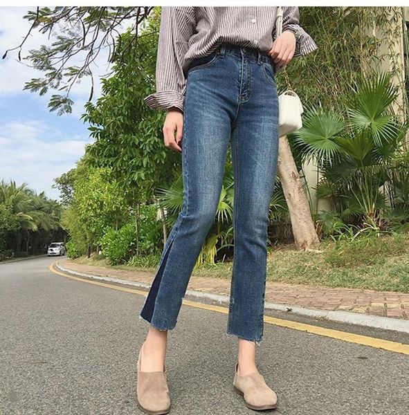 women's jeans casual y2k flare for female fashion 2021 vintage denim pants high waisted harajuku nine minutes of, Blue
women's jeans casual y2k flare for female fashion 2021 vintage denim pants high waisted harajuku nine minutes of, Blue