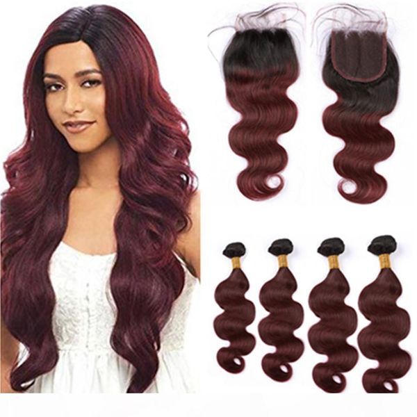 #1b 99j ombre brazilian human hair 4bundles with closure wine red ombre body wave lace closure 4x4" with weaves ombre burgundy dark roo, Black;brown
#1b 99j ombre brazilian human hair 4bundles with closure wine red ombre body wave lace closure 4x4" with weaves ombre burgundy dark roo, Black;brown