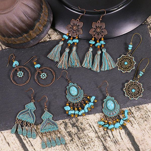 dangle & chandelier ethnic carved alloy turquoises stone beads ladies earrings vintage flower boho oorbellen hangers, Silver
dangle & chandelier ethnic carved alloy turquoises stone beads ladies earrings vintage flower boho oorbellen hangers, Silver