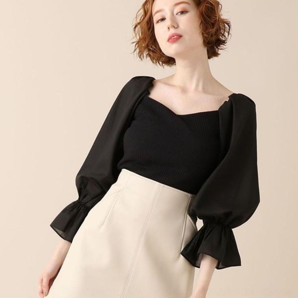 jbxgp jinyazi new style square early flared sleeve hornhorn hornslim knit 20408 neck autumn 2020 jinyazi new square style neck flared sleeve, White;black
jbxgp jinyazi new style square early flared sleeve hornhorn hornslim knit 20408 neck autumn 2020 jinyazi new square style neck flared sleeve, White;black