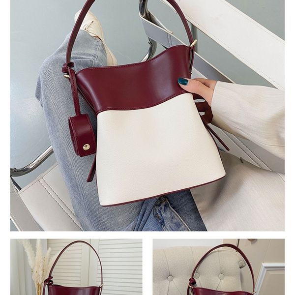 women 2020 new style splicing color contrast bucket street trend shoulder bag portable shoulder bag give away pocket change r8fwu
women 2020 new style splicing color contrast bucket street trend shoulder bag portable shoulder bag give away pocket change r8fwu