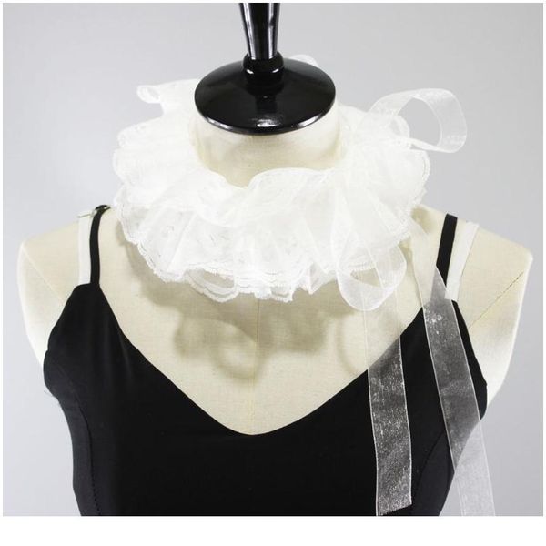white ruffles lace rim fake collar detachable necklace choker with strap decor white qylzzm, Blue;red
white ruffles lace rim fake collar detachable necklace choker with strap decor white qylzzm, Blue;red