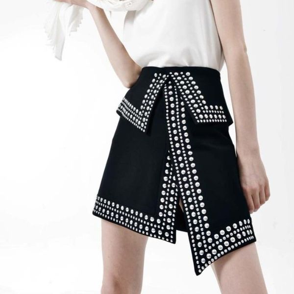 summer spring loose bead rivet women skirts 2019 casual retro asymmetrical zipper solid color high waist saias a2821, Black
summer spring loose bead rivet women skirts 2019 casual retro asymmetrical zipper solid color high waist saias a2821, Black