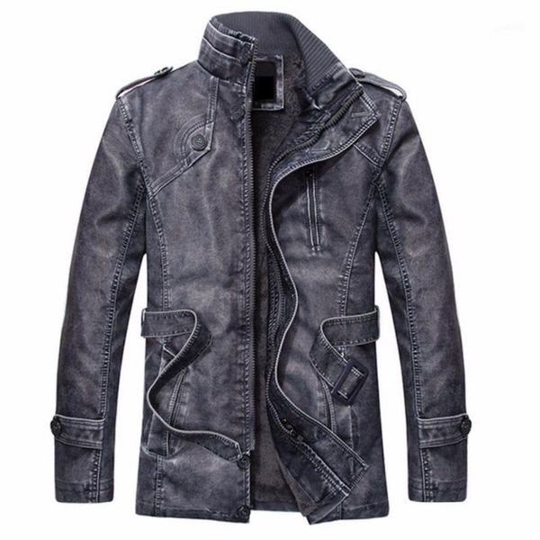 new arrival autumn and winter men washed vintage stand collar faux leather jacket middle length fleece lined pu jacket and coats1, Black
new arrival autumn and winter men washed vintage stand collar faux leather jacket middle length fleece lined pu jacket and coats1, Black
