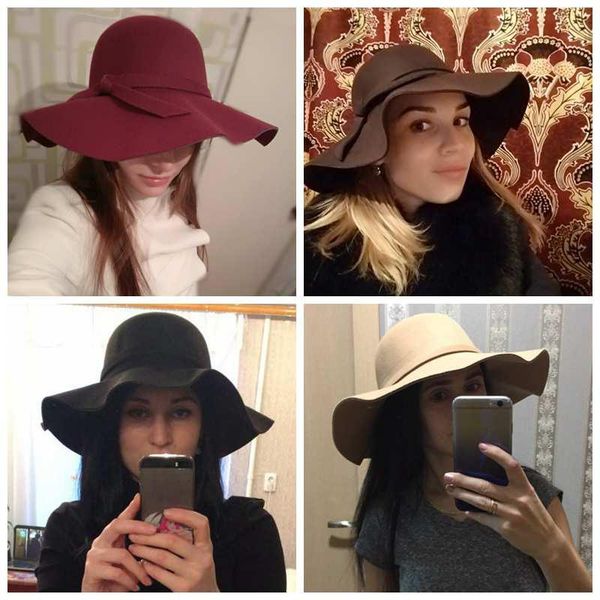 stingy brim hats retro felt wool fedoras hat for women solid color wide ladies autumn winter bowler dome cap bonnet, Blue;gray
stingy brim hats retro felt wool fedoras hat for women solid color wide ladies autumn winter bowler dome cap bonnet, Blue;gray