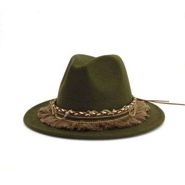 wide brim hats fedora western cowboy jazz caps casual vintage luxury band belt women hip hop street khaki camel autumn winter hat, Blue;gray
wide brim hats fedora western cowboy jazz caps casual vintage luxury band belt women hip hop street khaki camel autumn winter hat, Blue;gray