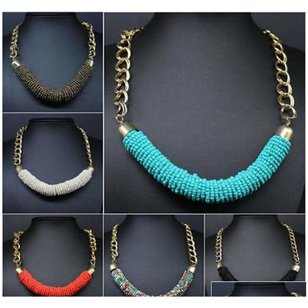 3pcs fashion handmade bohemia beaded chunky chain bib collar necklace gift z1gfr, Khaki
3pcs fashion handmade bohemia beaded chunky chain bib collar necklace gift z1gfr, Khaki