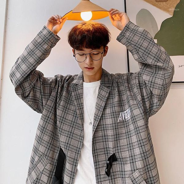 2019spring and autumn style hong kong style embroidery rope casual plaid jacket loose student tide jacket khaki / dark gray s-xl1, Black;brown
2019spring and autumn style hong kong style embroidery rope casual plaid jacket loose student tide jacket khaki / dark gray s-xl1, Black;brown