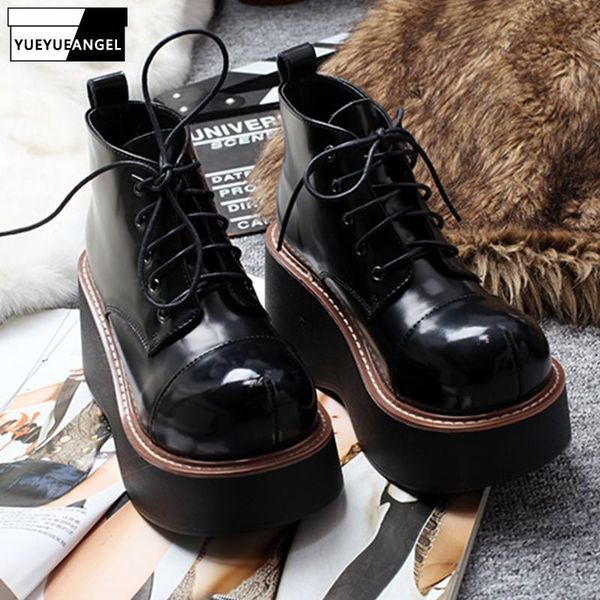 boots casual lace-up platform shoes woman leather round toe harajuku wedge ankle 2021 black punk women
boots casual lace-up platform shoes woman leather round toe harajuku wedge ankle 2021 black punk women