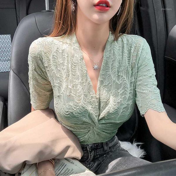 women cross criss v-neck lace blouses shirts female short sleeve chic hollow out solid elasticity blouses girls 2020 summer1, White
women cross criss v-neck lace blouses shirts female short sleeve chic hollow out solid elasticity blouses girls 2020 summer1, White