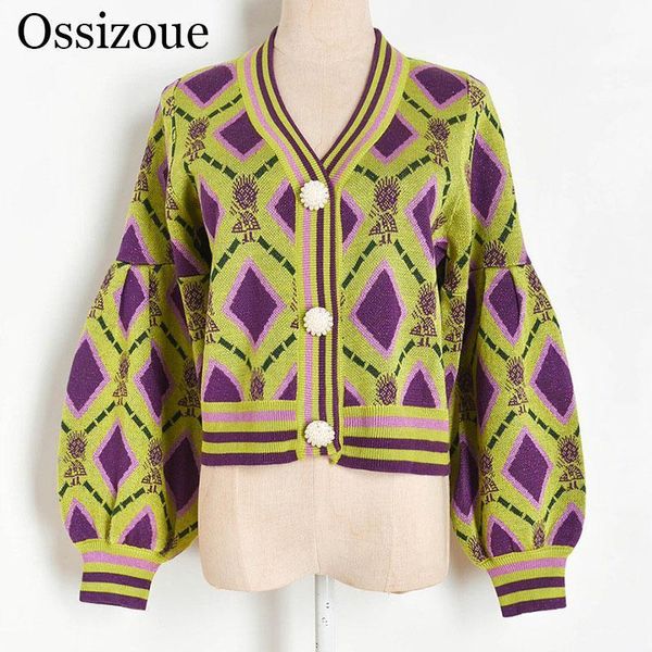 2020 women autumn short knitted sweater winter lantern sleeve v neck argyle cardigans casual streetwear fashion pull femme coat1, White
2020 women autumn short knitted sweater winter lantern sleeve v neck argyle cardigans casual streetwear fashion pull femme coat1, White
