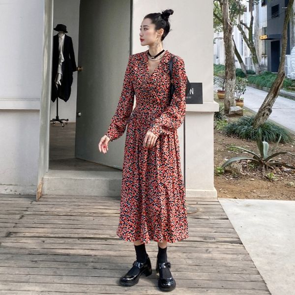 floral chiffon women's long sleeves reduce age show thin temperament long cover belly dress new autumn dress 2020 4vwbb, Black;gray
floral chiffon women's long sleeves reduce age show thin temperament long cover belly dress new autumn dress 2020 4vwbb, Black;gray