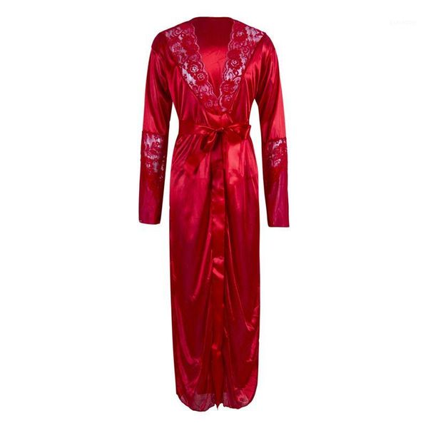popular solid belt long sleeve lace women ladies nightgowns dress bedroom gown silk bathrobes negligee crotchless cardigan1, Black;red
popular solid belt long sleeve lace women ladies nightgowns dress bedroom gown silk bathrobes negligee crotchless cardigan1, Black;red