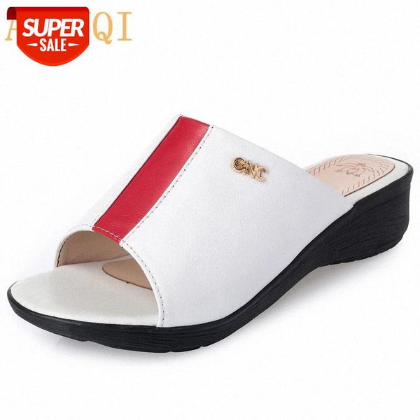 aiyuqi 2020 genuine leather woman slipper red & black stitching metal decoration comfortable wedges mother shoes #yw0w
aiyuqi 2020 genuine leather woman slipper red & black stitching metal decoration comfortable wedges mother shoes #yw0w