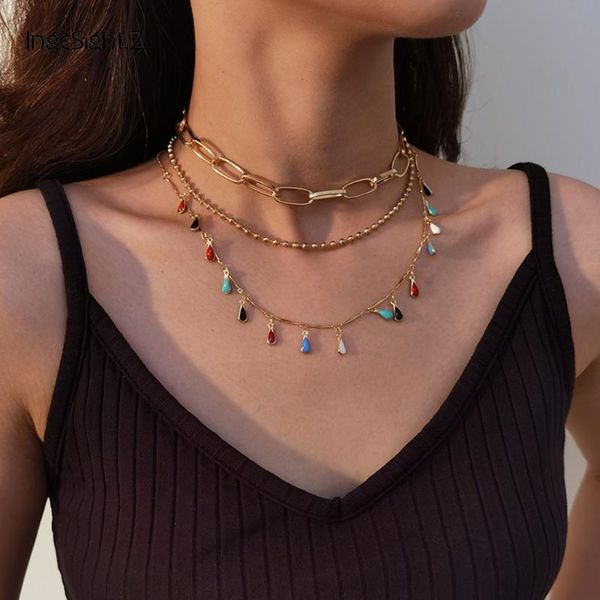 chains ingesight.z 3pcs/set multi layered bohemian copper rainbow tassel pendant necklace beaded chain chunky choker necklaces jewelry, Silver
chains ingesight.z 3pcs/set multi layered bohemian copper rainbow tassel pendant necklace beaded chain chunky choker necklaces jewelry, Silver