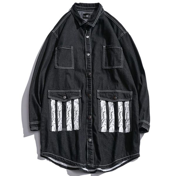 men's trench coats spring black denim washed jacket letter print loose long cowboy handsome plus size coat asian 5xl, Tan;black
men's trench coats spring black denim washed jacket letter print loose long cowboy handsome plus size coat asian 5xl, Tan;black