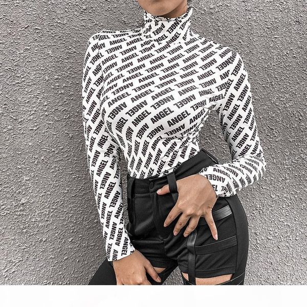 2020 fall fashion angel printed black women designer long sleeve high neck t-shirt with gloves female crop streetwear, White
2020 fall fashion angel printed black women designer long sleeve high neck t-shirt with gloves female crop streetwear, White