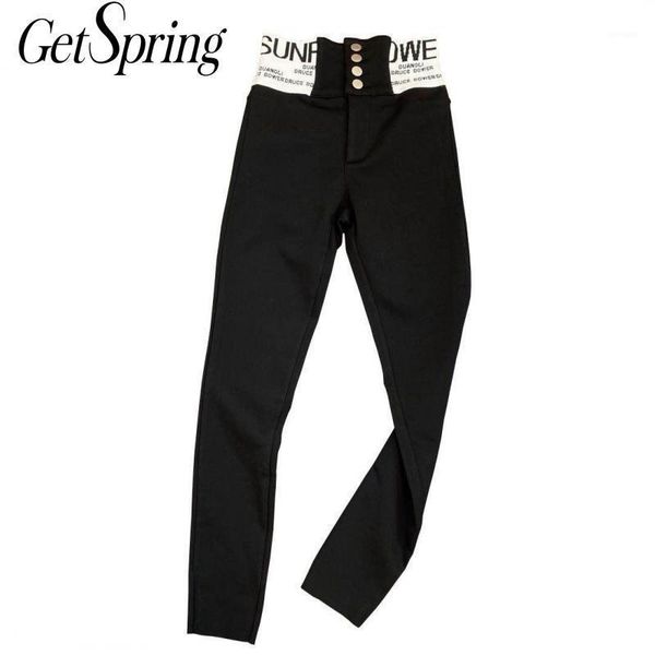 getspring women pants capris letter printed women trousers high waisted pencil pants plush slim thin black long trousers 20201, Black;white
getspring women pants capris letter printed women trousers high waisted pencil pants plush slim thin black long trousers 20201, Black;white