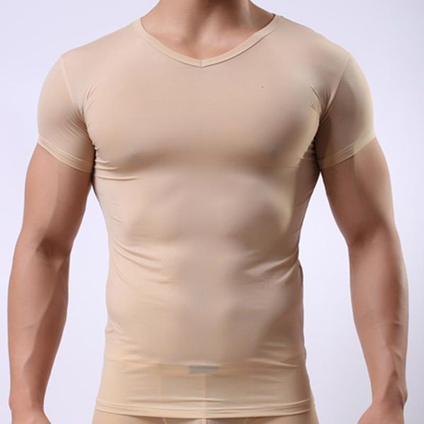man beige undershirt/male funny ice silk transparent basic shirts/gay breathable v-neck see through, Black;white
man beige undershirt/male funny ice silk transparent basic shirts/gay breathable v-neck see through, Black;white