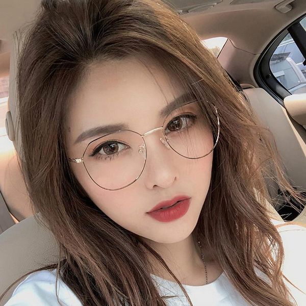sunglasses polygon metal anti blue light blocking glasses frame men&women computer games goggles eyeglasses optical spectacle, White;black