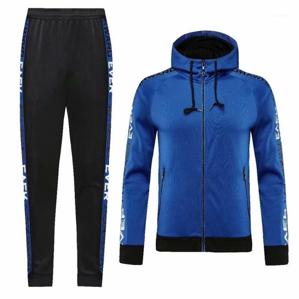 running sets autumn winter tracksuit men suit hooded zipper jacket pants football training uniform soccer jogging outdoor clothes1, Black;blue
running sets autumn winter tracksuit men suit hooded zipper jacket pants football training uniform soccer jogging outdoor clothes1, Black;blue