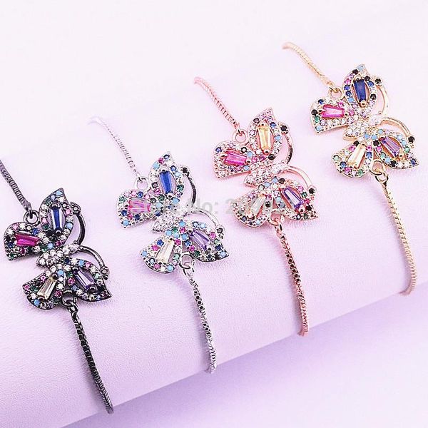 link, chain 10pcs rainbow cz zircon micro pave butterfly connectors charm bracelets women jewelry, Black
link, chain 10pcs rainbow cz zircon micro pave butterfly connectors charm bracelets women jewelry, Black