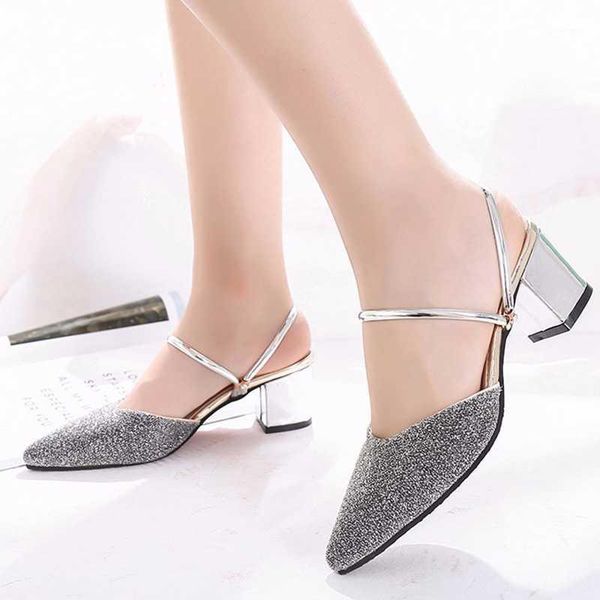 plus size 35-43 summer women slippers pointed toe woman sandals high heels slippers square heeled silver slides outside 65711, Black
plus size 35-43 summer women slippers pointed toe woman sandals high heels slippers square heeled silver slides outside 65711, Black