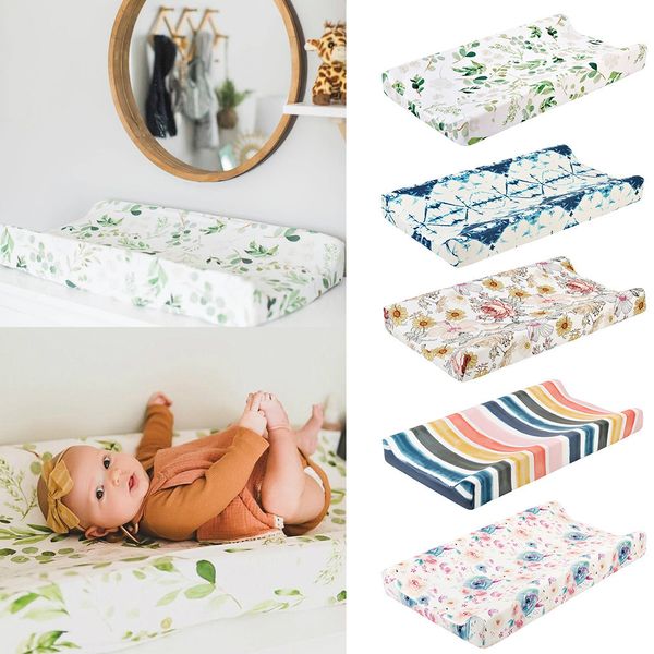 Newborns Baby Nursery Diaper Changing Pad Cover Changing Mat Cover Breathable Cotton Fitted Changing Table Bassinet Sheet#p4 C1008