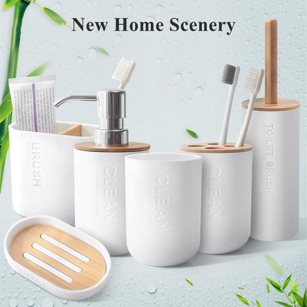 5pcs toilet brush bamboo bathroom set toothbrush holder cup soap holder emulsion dispenser container bathroom accessories tools
5pcs toilet brush bamboo bathroom set toothbrush holder cup soap holder emulsion dispenser container bathroom accessories tools