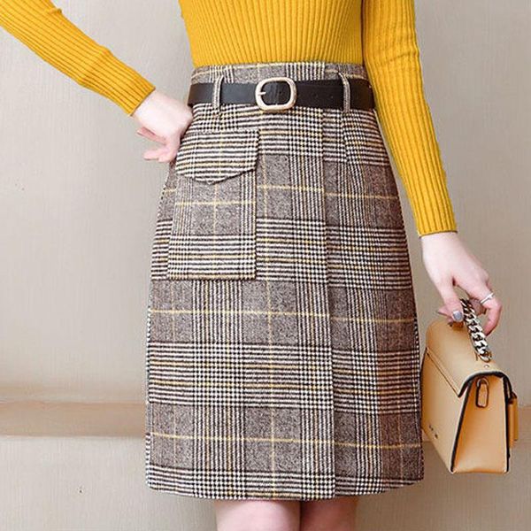 skirts 2021 autumn and winter plaid women wool fashion vintage slim lady elegant clothing, Black
skirts 2021 autumn and winter plaid women wool fashion vintage slim lady elegant clothing, Black