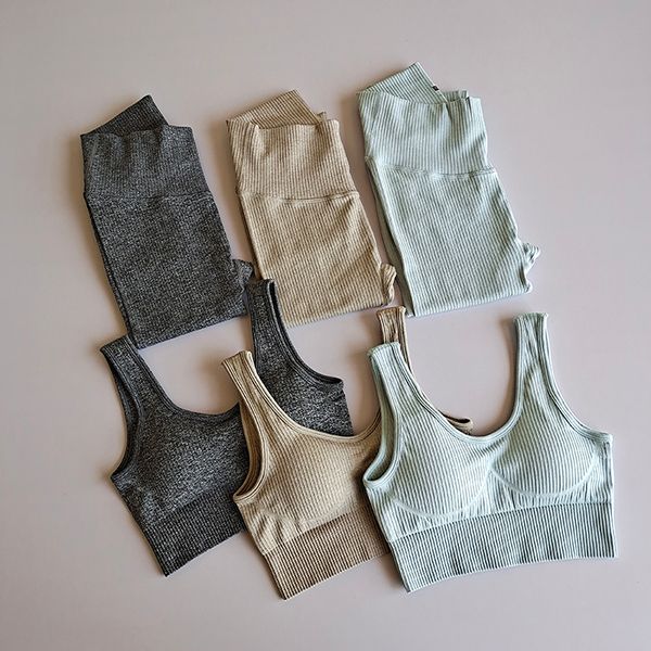 women seamless yoga sets fitness sports suits gym clothes workout set high waist sport legging+sports bras 2 piece set y1225, Gray
women seamless yoga sets fitness sports suits gym clothes workout set high waist sport legging+sports bras 2 piece set y1225, Gray